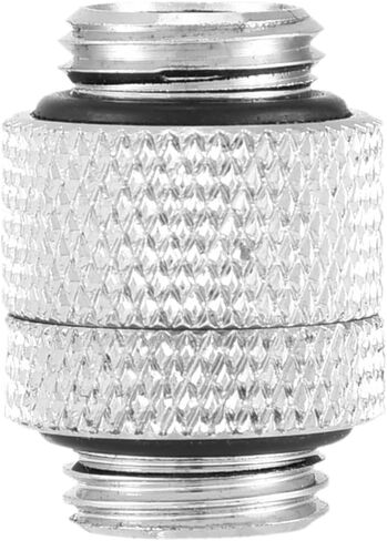 G14 45 G14 Female to Female Male to Male Pc Cooling Fittings Brass Thread 360 Degree Tube Adapter for Computer Cooling System Premium Quality Silver Finish Enhanced Dur (#1) in Saudi Arabia