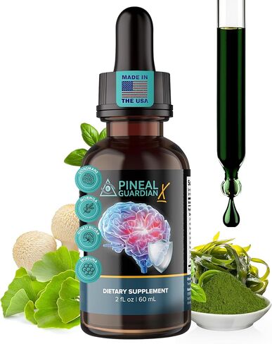 Pineal Guardian X - Rapid Pineal Gland Decalcification Drops for Cognitive Health Support - Brain Supplement to Keep Cognitive Function, Memory and Focus in Top Shape - 60ml in Saudi Arabia