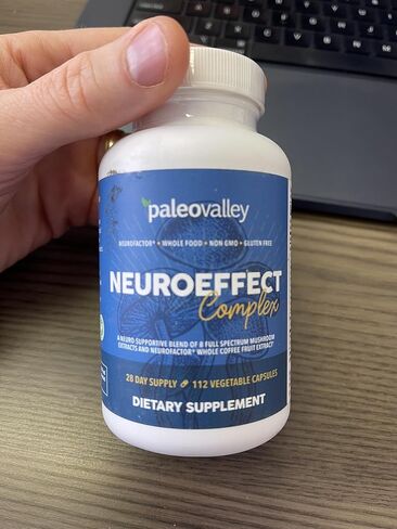 Paleovalley NeuroEffect - Neuro Mushroom Coffee Nutritional Supplement for Focus, Memory, and Energy Support - 28-Day Supply - 8 Full Spectrum Mushroom and Whole Coffee Fruit Extracts in Saudi Arabia