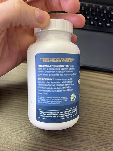 Paleovalley NeuroEffect - Neuro Mushroom Coffee Nutritional Supplement for Focus, Memory, and Energy Support - 28-Day Supply - 8 Full Spectrum Mushroom and Whole Coffee Fruit Extracts in Saudi Arabia