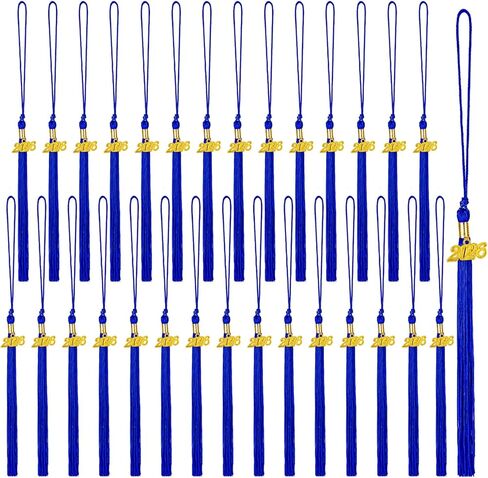 30 حزم 2025 تاسيل الجزء الأكبر من تاسيل تاسيل التخرج مع 2025 انخفاض موعد الذهب لعام 2025 الاحتفالات الأكاديمية الهدايا التذكارية (الأزرق ، 2025) in Kuwait
