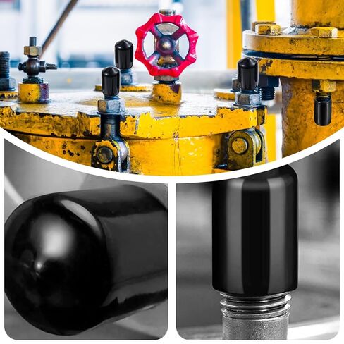 150 Pcs Vinyl Flexible Rubber End Caps 3 Sizes Black Bolt Screw Covers Thread Protectors Screw Thread Protectors Rubber End Caps for Metal Tubing Rod Bolt, 8mm, 6.5mm, 3mm in Kuwait