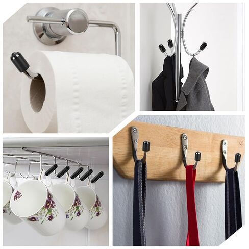 150 Pcs Vinyl Flexible Rubber End Caps 3 Sizes Black Bolt Screw Covers Thread Protectors Screw Thread Protectors Rubber End Caps for Metal Tubing Rod Bolt, 8mm, 6.5mm, 3mm in Kuwait