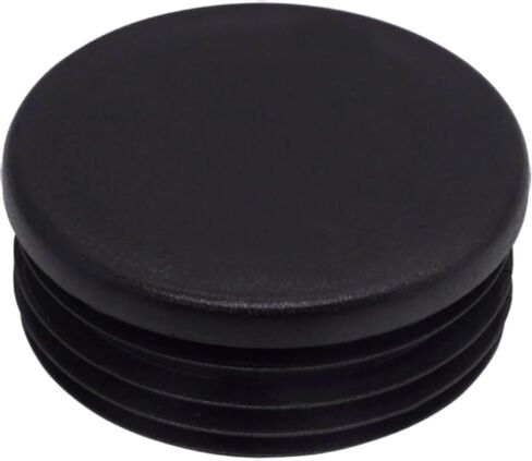 (Pack of 2) Round Tube Inserts 2-3/4" (70 mm), Fence Post Plugs, Black Plastic Tube End Caps, Pipe Plugs, Jet Black RAL 9005 in Saudi Arabia
