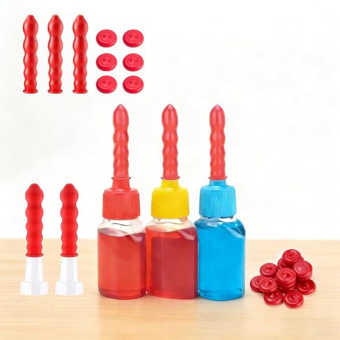 11 PcsCaulk Caps for Caulk Tubes, Caulk Cap for Seal Caulking Tubes, Caulking Gun Tips Saver Finishing Tool Tube Covers for Sealing and Preserving(Red) in Saudi Arabia
