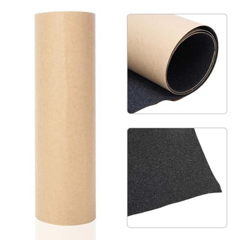 31.89" x 8.27"Scooter Grip Tape, Black Skateboard Grip Tape Water Proof Anti-Slip Longboard Griptape Sandpaper for Skateboards and Scooters Parts​(Black) in Saudi Arabia