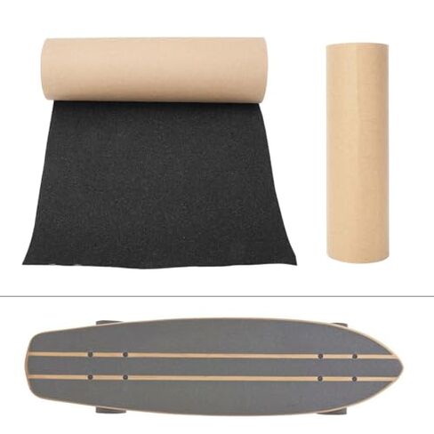 31.89" x 8.27"Scooter Grip Tape, Black Skateboard Grip Tape Water Proof Anti-Slip Longboard Griptape Sandpaper for Skateboards and Scooters Parts​(Black) in Saudi Arabia