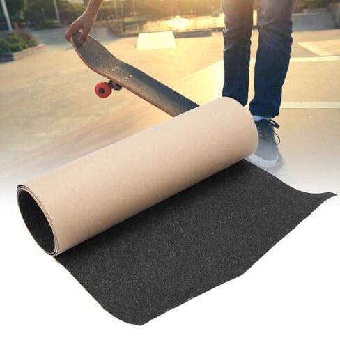 31.89" x 8.27"Scooter Grip Tape, Black Skateboard Grip Tape Water Proof Anti-Slip Longboard Griptape Sandpaper for Skateboards and Scooters Parts​(Black) in Saudi Arabia