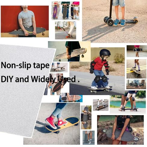 Premium Skateboard Grip Tape 10.6" x 39.4" - Single Sheet, Superior Traction Non Slip Tape for Skateboard, Stair (Transparent) in Kuwait