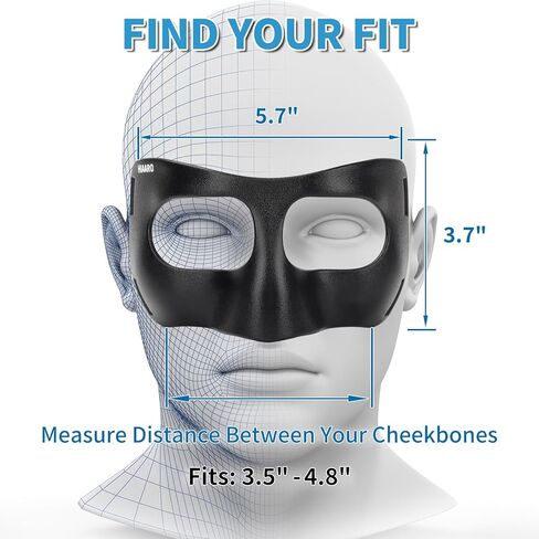 QK03B واقي أنف غير لامع للأنف المكسور، قناع وجه لكرة السلة، درع رياضي واقٍ لكرة القدم، قابل للتعديل مع بطانة للرجال والنساء in Kuwait