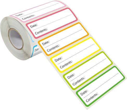 500 Freezer Refrigerator Food Labels Reminder Water Oil Resistant in Roll with Perforation Line,Removable Adhesive in Kuwait