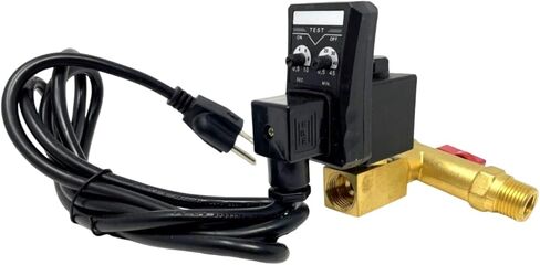 13X528 Air Compressor Tank Drain Kit for 1/2' 1/4" Timed Electric Auto drain Strainer Ball Valve for Hydraulics, Pneumatics, Pumps Plumbing in Kuwait