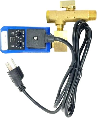 13X528 Air Compressor Tank Drain Kit for 1/2' 1/4" Timed Electric Auto drain Strainer Ball Valve for Hydraulics, Pneumatics, Pumps Plumbing in Kuwait