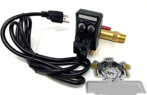 13X528 Air Compressor Tank Drain Kit for 1/2' 1/4" Timed Electric Auto drain Strainer Ball Valve for Hydraulics, Pneumatics, Pumps Plumbing in Kuwait