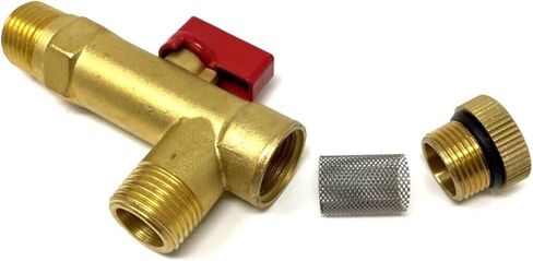 13X528 Air Compressor Tank Drain Kit for 1/2' 1/4" Timed Electric Auto drain Strainer Ball Valve for Hydraulics, Pneumatics, Pumps Plumbing in Kuwait