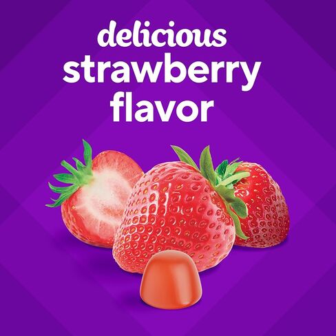 Vitafusion B-Complex Gummy Dietary Supplements, with 5 B Vitamins to Support Cellular Energy Production (1), Plus Vitamin C, Strawberry Flavor, 60 Count in Kuwait