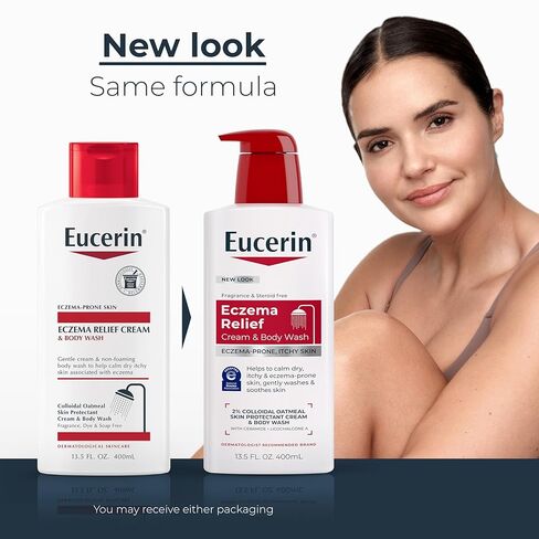 Eucerin Eczema Relief Cream Body Wash, Eczema Body Wash with Colloidal Oatmeal, Ceramide-3 and Licorice Root Extract, 13.5 Fl Oz Bottle in Kuwait