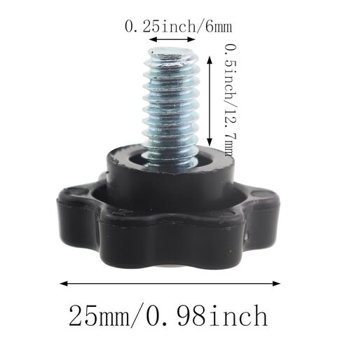 10PCS 1/4 Inch Threaded Knurled Thumb Nut Black Plastic Coated Knob Clamping Screw Suitable for Machinery Mechanical Instruments Furniture Modifications Umbrella Stand in Saudi Arabia