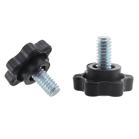 10PCS 1/4 Inch Threaded Knurled Thumb Nut Black Plastic Coated Knob Clamping Screw Suitable for Machinery Mechanical Instruments Furniture Modifications Umbrella Stand in Saudi Arabia