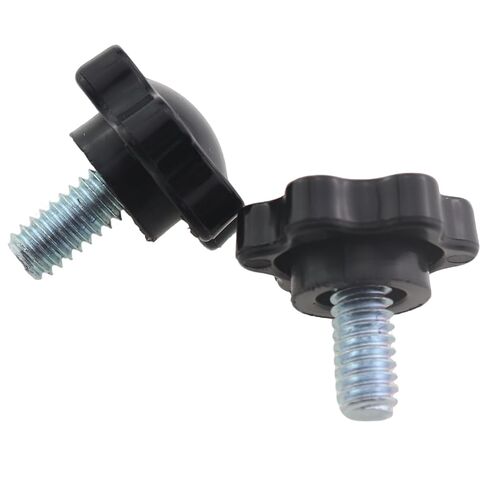 10PCS 1/4 Inch Threaded Knurled Thumb Nut Black Plastic Coated Knob Clamping Screw Suitable for Machinery Mechanical Instruments Furniture Modifications Umbrella Stand in Saudi Arabia