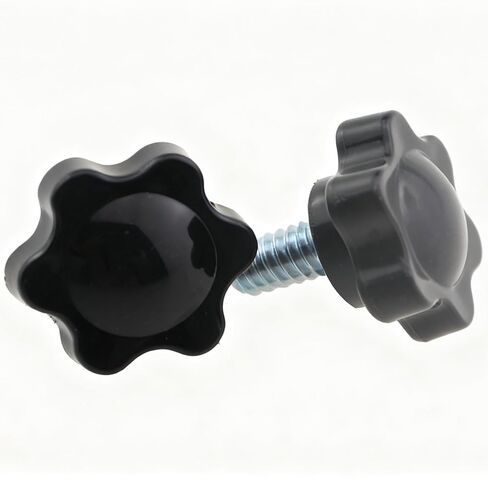 10PCS 1/4 Inch Threaded Knurled Thumb Nut Black Plastic Coated Knob Clamping Screw Suitable for Machinery Mechanical Instruments Furniture Modifications Umbrella Stand in Saudi Arabia