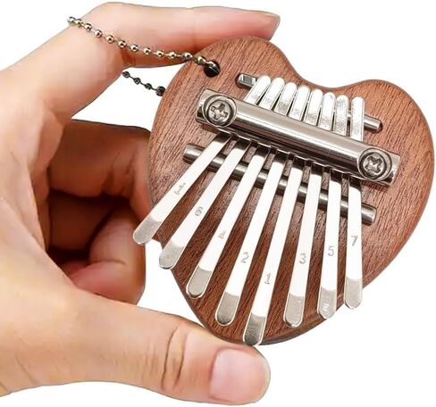 Mini Kalimba Thumb Piano 8 Key Solid Wood Finger Piano Marimba with box Musical Instruments for Adult Beginners in Saudi Arabia