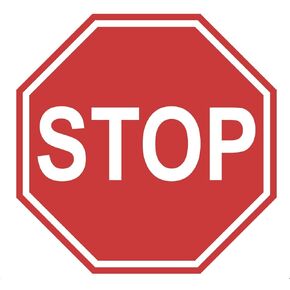 لافتة أرضية من الفينيل المصقول المتين "Stop" - لافتة من Graphical Warehouse - لافتات السلامة والأمن 5S، أداة اتصال بصري (22 بوصة) in Kuwait