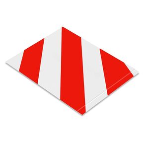 شريط تحديد الأرضيات Mighty Line Hazard للسلامة، والتحذير، والتحذير من الرحلات، والأرضيات، وشديد التحمل، والتقشير واللصق، ولاصق، وجودة صناعية، أحمر وأبيض، شرائح 6 بوصة × 10 بوصة، شرائط مقطوعة مسبقًا 100 قطعة in Kuwait