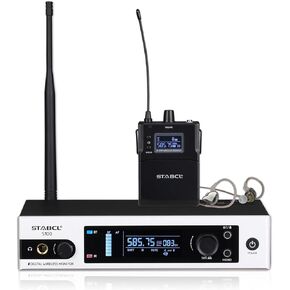احترافي UHF Wireless in Ear Monitor System مع Bluetooth ، نظام IEM اللاسلكي الاستريو/Mono مع قناة SinglePack المتلقية للمرحلة ، النطاق ، استوديو التسجيل ، الأداء المباشر in Kuwait