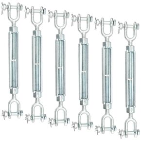 6 قطع 5/16 M8 خطاف وصلة ربط المقطورة، 304 وصلة ربط دوارة من الفولاذ المقاوم للصدأ، حمل عمل 1500 رطل، شداد وصلة ربط الفك الثقيلة لسلسلة كابلات الأسلاك، خيمة ظل الشمس، سطح السفينة، in Kuwait