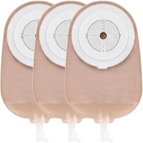 20 PCS Urostomy Bag, One-Piece 20-65mm Cut-to-Fit Ostomy Bag, Urostomy Supplies Drainable Pouches with Drain Valve Closure for Stoma Care (20) in Kuwait