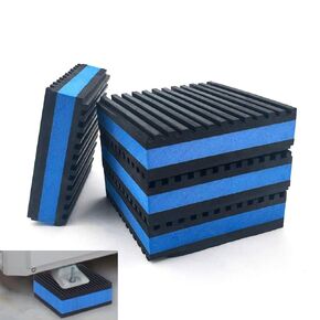 4-Pack Heavy Duty Anti Vibration Pads, 4"x4"x7/8" Thick Sorbothane Rubber Mat for Washing Machine,Treadmill,AC Condenser,Compressor (Blue) in Kuwait