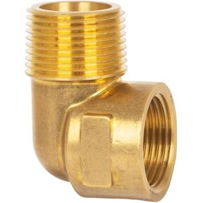 كوع 90 درجة، 3/4 بوصة NPT ذكر × 3/4 بوصة NPT تركيب أنابيب نحاسية أنثى، محول كوع الشارع للبروبان والزيت والغاز وأنظمة تدفق الهواء، مقاوم للتآكل، تصنيف 1200 رطل لكل بوصة مربعة، حزمة واحدة in Kuwait