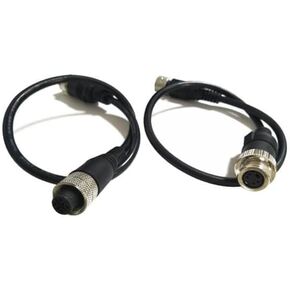 10 قطع M12 4Pin أنثى قابس رمز إلى مشدات كابل Mini Din 30 سم AWG22 مستقيم متوافق مع أجهزة استشعار آلات الأتمتة الصناعية والتطبيقات الأخرى in Kuwait