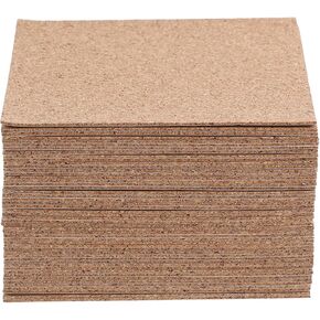 OUNONA 50pcs Self-adhesive Cork Sheets for Diy Crafts Versatile Cork Pads for Coasters Photo Frames School Projects Soft Odorless High-temperature Resistant Material in Kuwait