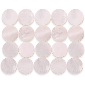 6mm Fretboard Markers, Pearl Inlay Sticker Decals Point Fretboard Markers Mother of Pearl Inlays Fret Dot Markers for Guitar, Bass, Ukulele, Mandolin 12/20Pcs(20Pcs) in Kuwait