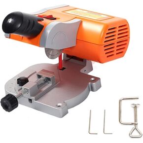 45° Miter Mini Benchtop Cut-Off Saw,Hobby Crafts Mini Cuts Wood Metal W/Clamping Tool, Cutting Angle & 7800r/Min For Metal Wood Plastic.(Orange) (Orange) in Saudi Arabia