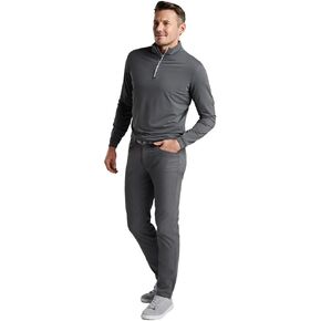 PETER MILLAR Mens Quarter Zip Knitwear, M, Grey in Kuwait