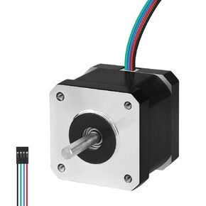 Nema 17 Stepper Motor 1.8‌°‌ 2 Phase High Torque 0.41Nm(58.06oz·in) Bipolar 42x40mm 1.5A 2.0Ω 4-Wire Shaft 24mm φ5mm 42 Stepper Motor Cable 1M for 3D Printer DIY Robot CNC Machine in Kuwait