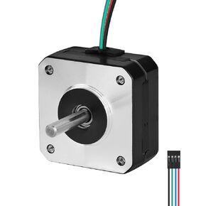 Nema 17 Stepper Motor 1.8‌°‌ 2 المرحلة عزم دوران عالٍ 0.13Nm(18.41oz·in) ثنائي القطب 42x21mm 1.0A 4.2Ω 4-سلك رمح 24mm φ5mm 42 فطيرة محرك متدرج كابل 1M للطابعة ثلاثية الأبعاد DIY Robot CNC Machine in Saudi Arabia