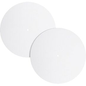 2 Pcs Turntable Slipmat White Wool Mats, 12 Inch Turntable Mat Anti-Static for LP Vinyl Record，Record Player Accessories Professional Tuning Equipment Improve Sound in Kuwait