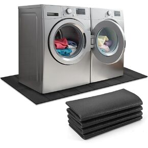 سجادة سميكة تحت الغسالة بطول 63 بوصة × 29.5 بوصة عرض، ممتصة للصدمات، تقلل من الضوضاء، غير قابلة للانزلاق، سجادة أرضية قابلة للطي مقطوعة بحرية للثلاجة، غسالة، مجفف، مكيف هواء محمول، حماية للأرضية in Kuwait