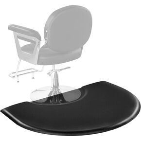 VEVOR Salon Mat for Hair Stylist, 3 x 4 FT Semi-Circle Salon Chair Mat, 1-inch Thickened Anti Fatigue Barber Shop Floor Mat with Round Cut Out, Easy-to-Clean PVC Surface & Anti-Trip Beveled Edges in Kuwait