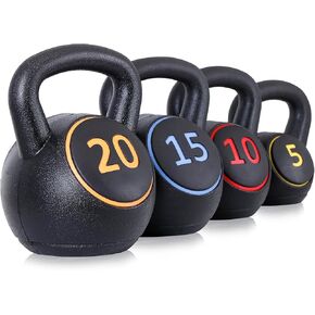 Nouva Kettlebell Sets with Storage Rack, Strength Training Kettlebells Wide Grip Kettlebell Exercise Fitness Weight Set for Home Gym Weightlifting, Strength & Core Training in Saudi Arabia
