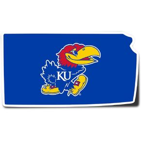Desert Cactus University of Kansas Sticker Jayhawks KU Vinyl Decal Laptop Water Bottle Car Scrapbook (State Border Sticker) in Kuwait
