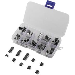 85 قطعة DIP مجموعة متنوعة من الدوائر المتكاملة مع مقبس IC لـ NE555 LM324 LM393 UA741 ULN2803 LM358 LM386 NE5532 ULN2003 PC817 للمشاريع الإلكترونية in Kuwait