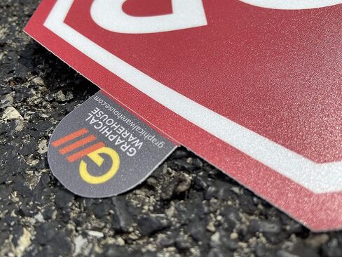 "Stop Look Out for Forklifts" - لافتة أرضية من الفينيل مغلفة من Graphical Warehouse - لافتات السلامة والأمن 5S، أداة الاتصال المرئي (18") in Kuwait