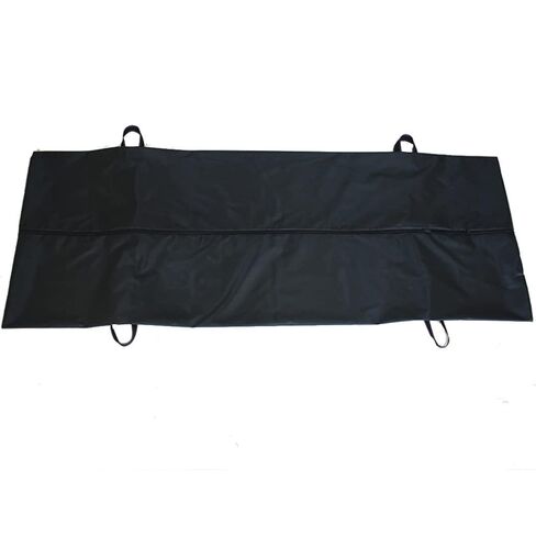 Anti-Leakage Medium Body Bag, 78.7x28.7 Inch, Waterproof PVC & Oxford Fabric, 440lb Capacity, Central Zipper & 4 Handles, for Funeral, Outdoor, Halloween(Black*1) in Saudi Arabia