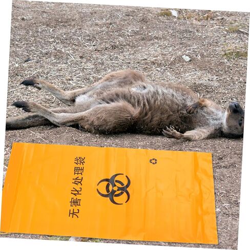 HEALLILY Veterinary Animal Carcass Bag 47X47X47 Inch Polyethylene Degradable Body Disposal Bag Suitable for Farm and Pet Dead Animal Collection in Saudi Arabia