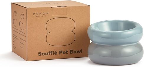 أوعية القطة والكلاب المرتفعة للسيراميك للكلاب الصغيرة ، غير مائلة غير مائلة للقطط المرفوف والطعام المائي وموهبة ودية ، الكلب واقف على الطعام الرطب in Kuwait